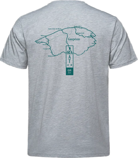 Sentier International des Appalaches Québec - S05650 T-shirt 50/50 unisexe - SE. S16460 (AVG) + S16461 (DOS)