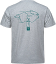 Sentier International des Appalaches Québec - S05650 T-shirt 50/50 unisexe - SE. S16460 (AVG) + S16461 (DOS)
