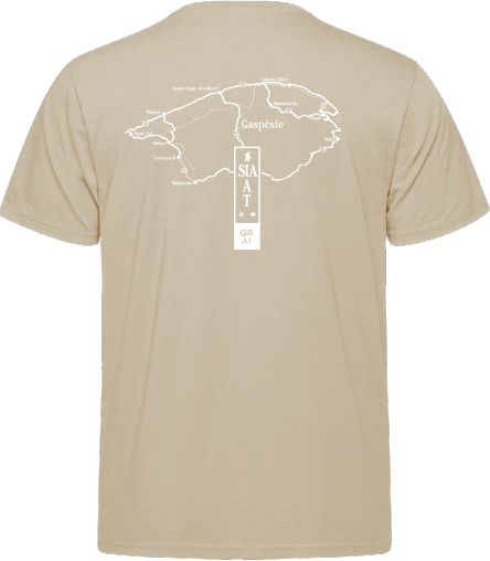 Sentier International des Appalaches Québec - S05650 T-shirt 50/50 unisexe - SE. S16460 (AVG) + S16461 (DOS)