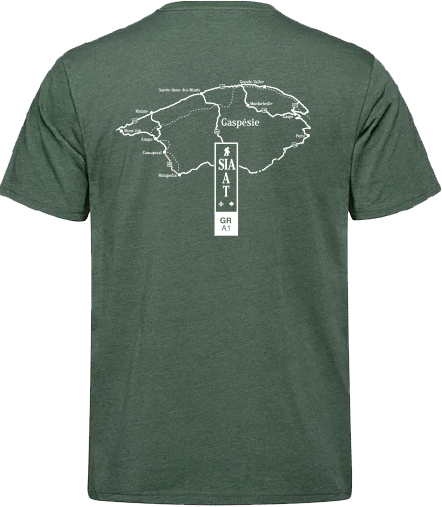 Sentier International des Appalaches Québec - S05650 T-shirt 50/50 unisexe - SE. S16460 (AVG) + S16461 (DOS)