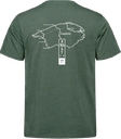 Sentier International des Appalaches Québec - S05650 T-shirt 50/50 unisexe - SE. S16460 (AVG) + S16461 (DOS)