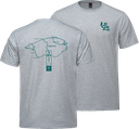 Sentier International des Appalaches Québec - S05650 T-shirt 50/50 unisexe - SE. S16460 (AVG) + S16461 (DOS)